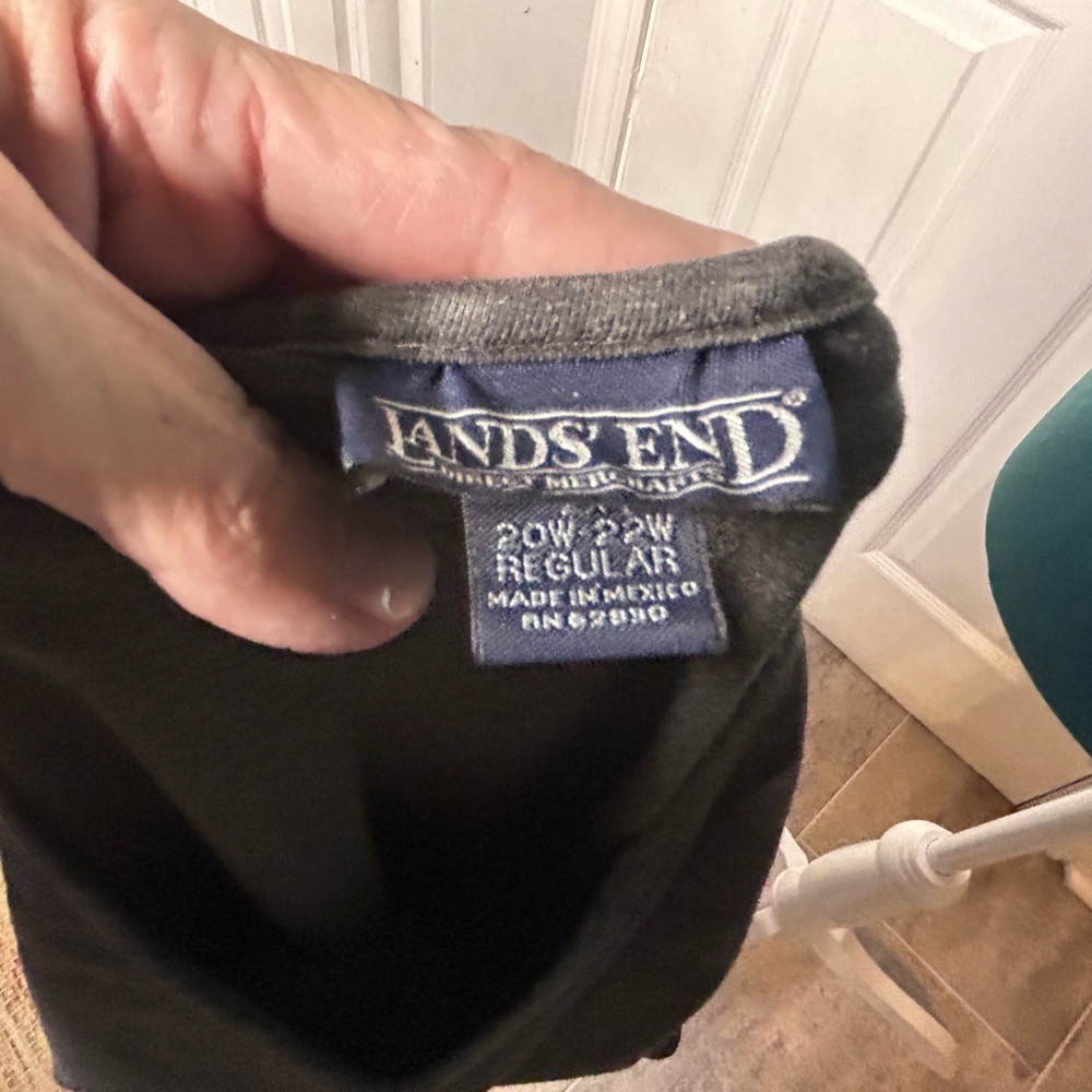 Lands' End Gray Long Sleeve Crew Neck Dress - Picture 3 of 3